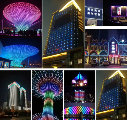 Building Amusement LED Pixel Dot Light DC24V 40mm Outdoor Digital LED Point Light