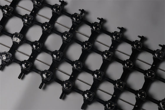 Waterproof IP67 LED Video Mesh DMX512 P62.5 DC12V RGB Outdoor Flexible LED Net Screen