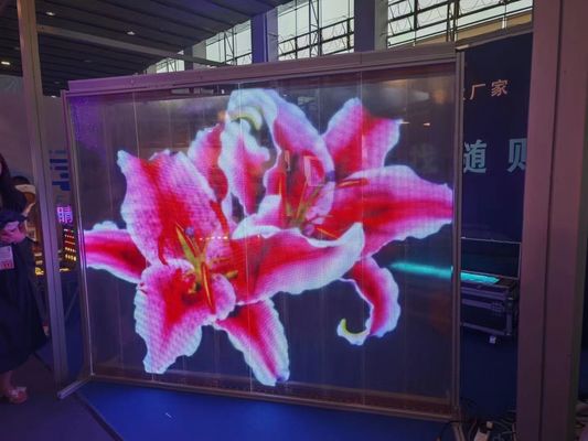 Flexible transparency adhesive LED Film Screen thin Advertising Video Wall P6DC5V WE2121RGB 16bit