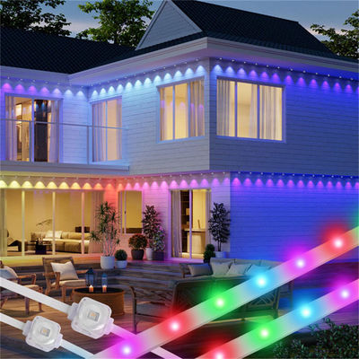 DC12V SMD5050 IP67 100ft with 72 Smart Eave Lights RGBW IC LED Point Lights Outdoor Waterproof Holiday Christmas Decoration