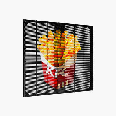 Full Color Outdoor Transparent Led Grilles Curtain Display Screen with SMD1921 Component and Aluminum Cabinet Material