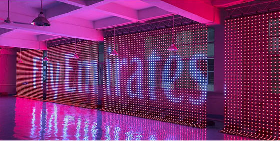 Transparent 4500nits P50 P60 P100 Mesh Curtain Led Display SMD3535