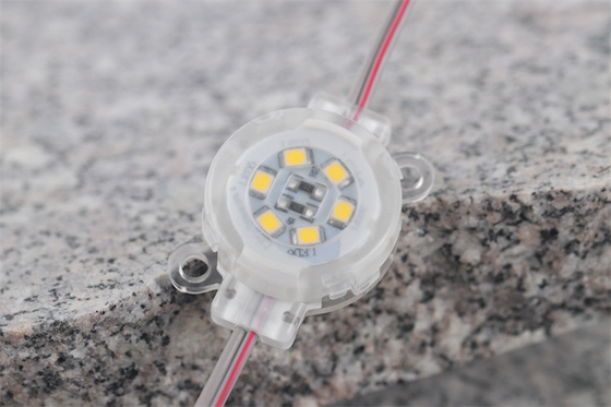 Van het LEIDENE van DC12V 0.6W Lichte Waterdichte IP67 SMD2835 30mm 6500K PC Pixelpunt Anti - UV