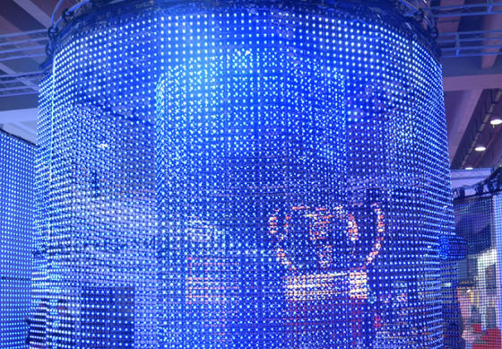 Waterdicht Soft LED Mesh Video Screen RGB 50mm DMX512 160 Grade Voor binnenbeeld