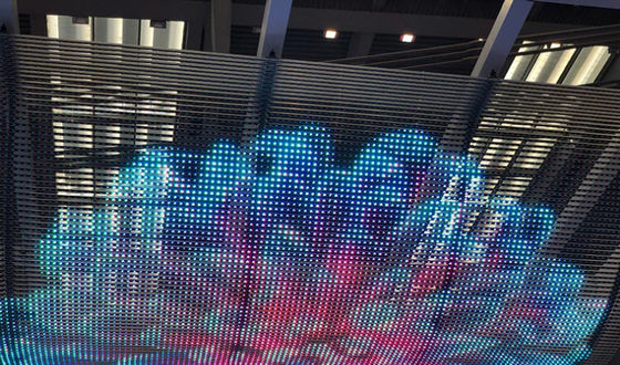 Waterproof Soft LED Mesh Video Screen RGB 50mm DMX512 160 Degree For Indoor Display