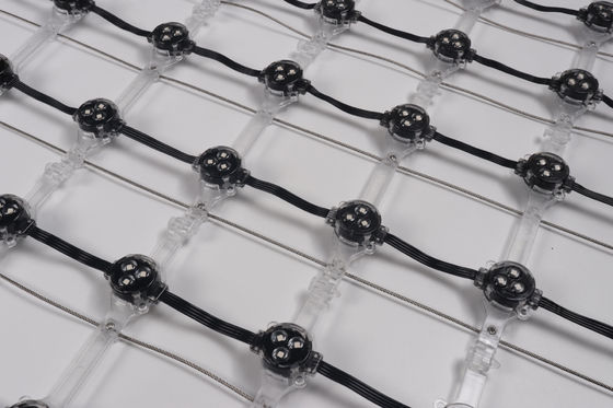 Flexible Outdoor Permanent LED Mesh Screen Festival Decoration Advertising