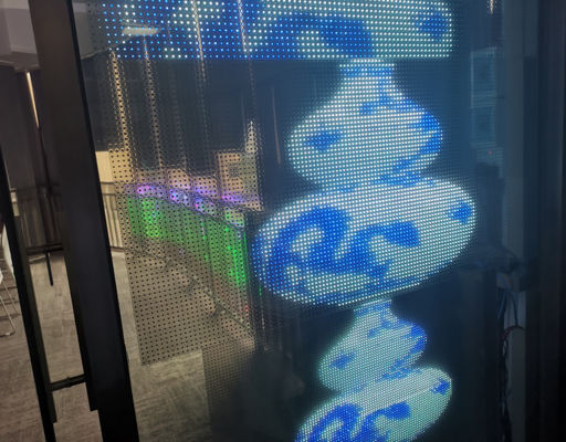 P10 Transparante LED-scherm volkleurig hoge helderheid voor gebouwglasvenster