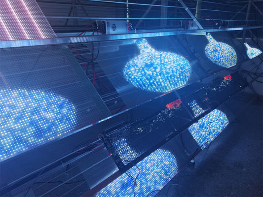 Lichte en dunne RGB-kleur LED-transparante film voor grote gebouwen