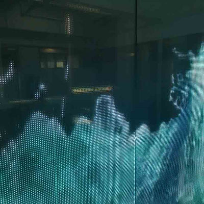 IP64 Flexible Transparent LED Film Outdoor Transparent LED Screen Voor gebouwen