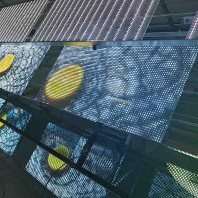 Doorzichtig Led-scherm Display Store Glass Adhesive Wall Indoor Flexible Film Led-scherm