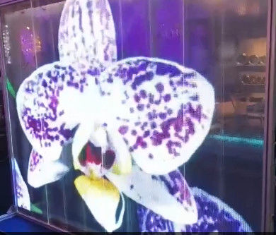 Flexibel doorzichtig kleefmiddel LED Film Screen thin Advertising Video Wall P6DC5V WE2121RGB 16bit