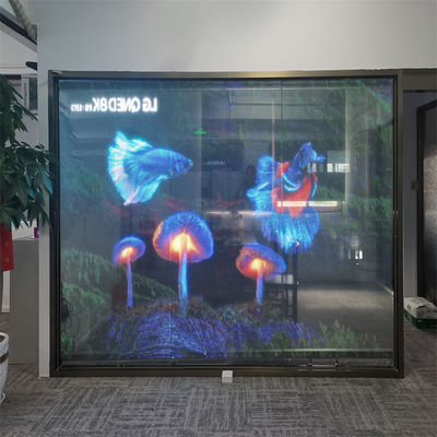 Gepersonaliseerd LED-transparant filmscherm voor reclame video muur P6DC5V WE1314RGB 16bit