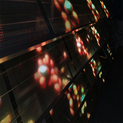 Outdoor Advertising Ultra Thin Crystal Screen P16 RGB Flexible Transparent LED Screen