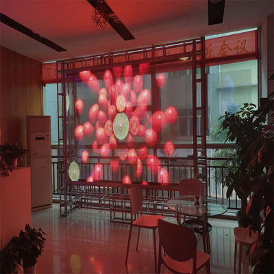 XH-JHP-P6Custom hoogwaardig transparant glas volkleurig dubbelzijdig Transparent glas display LED display transparant