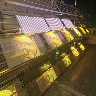 P10 advertentie-scherm binnen flexibiliteit op glasdoorzichtig SMD2121 5V LED kristalfilm scherm