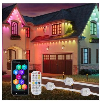 PC Shell Buitengevel lichten IP67 WIFI Control 20*12.5mm DC12V/24V App RGB Permanente lichten voor buiten