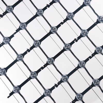 Buiten 30 mm Flexibel LED Mesh Display Scherm voor Glas Gordijn Gebouw 1000mm*1000mm Schermgrootte 50000 Uren Levensduur
