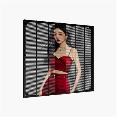 Factory Indoor Grille Led Screen Easy Installation Transparent Mesh  LED Screen Display