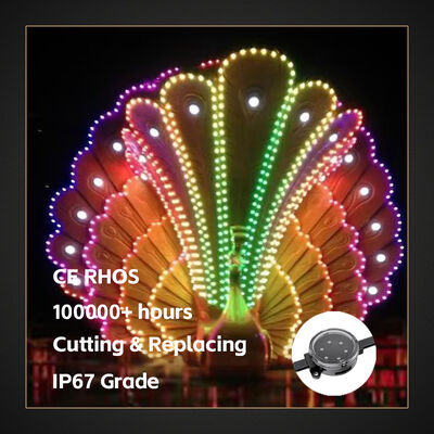 40mm IP67 LED-puntlichtbron Waterdicht Pixellicht Slimme besturing Programmeerbaar RGB Gebouw Gevelbrug Landschapsverlichting