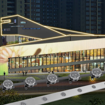 Buitenfaçade IP67 waterdichte 30mm lineaire verlichting flexibele gebouwverlichting LED puntlichtbron