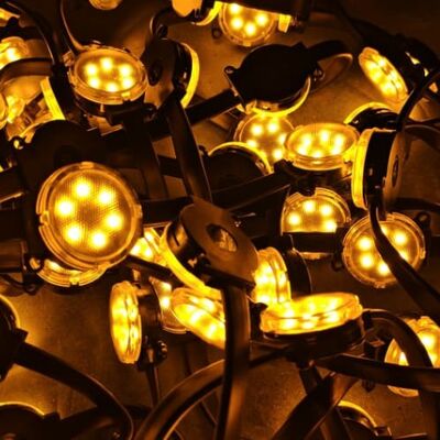 50 mm LED-puntlicht met IP67 waterdichte bescherming DC24V Strom en PC-materiaal Geschikt voor buitenverlichting