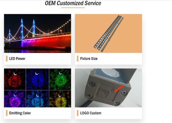 Aluminum IP66 DMX512 18W Outdoor Led Linear Light SMD3030